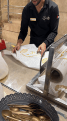 Inside a Gaza dessert shop during service