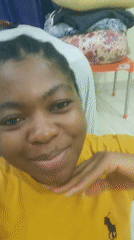 Woman records casual selfie videos at home in Nigeria