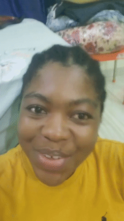 Woman records casual selfie videos at home in Nigeria
