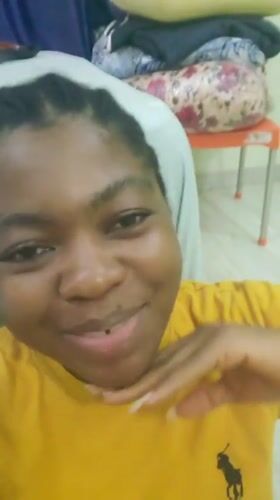 Woman records casual selfie videos at home in Nigeria