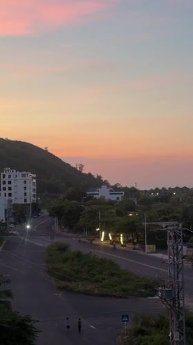 Dusk skyline views across Bac Nha Trang Ward, Vietnam