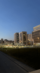Evening twilight scenes documented across Kazan, Russia