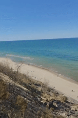 Clear day coastal view recorded in Svetlogorsk, Russia
