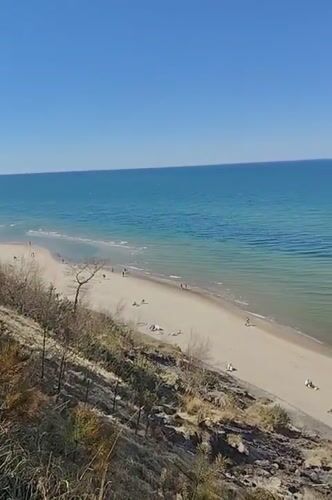 Clear day coastal view recorded in Svetlogorsk, Russia