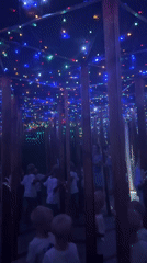 A day out at a Lithuanian fairground with rides, animals, and mirror mazes