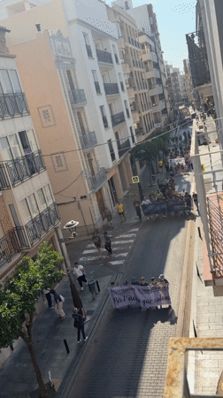 Small parade winds through historic Sagunto streets