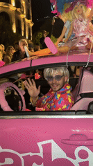 Carnival parade with Barbie-themed vehicles draws crowds in Budva