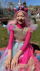 Spring carnival day brings costumed families to Chaikovsky amusement park