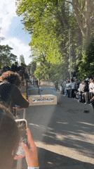 Skateboarding event draws crowds in Villiers-sur-Orge street