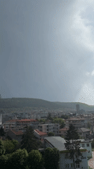Dramatic weather shift captured over cityscape in 20 seconds
