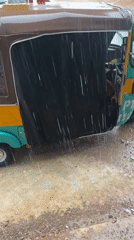 Heavy rains flood streets in Barakin Lerawi, Nigeria