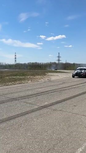 Early morning street racing gathering draws crowds in Chigiri, Russia