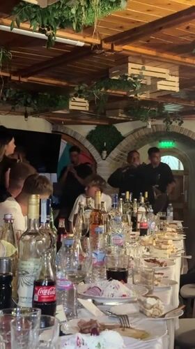 Wedding reception or celebration documented in Bistritsa, Bulgaria