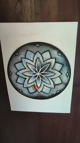 Circular flower drawing recorded in Ubud District, Indonesia