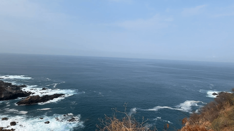 Elevated coastal views captured along Acapulco's Pacific shoreline