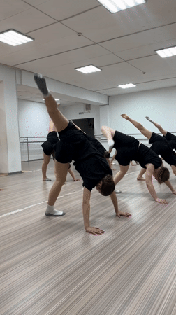 Young dancers practice routines at Votkinsk studio