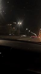 Nighttime drive captured on Sofia highway