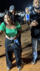 Nighttime outdoor concert draws crowds in Osogbo, Nigeria