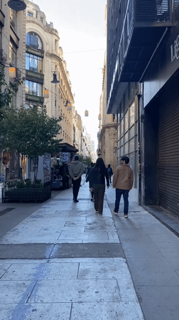 Downtown Buenos Aires street life and historic architecture documented