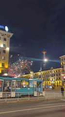 Fireworks and trams mark Independence Day night in Minsk
