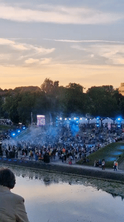 Klaipėda waterfront buzzes with midsummer evening crowds and harbor traffic