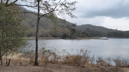 Lake scene documented near Tinaquillo, Venezuela Friday evening