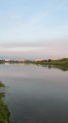 Twilight along the Dnieper River in Mahilyow, Belarus