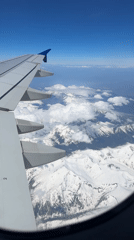 Passenger documents aerial wing views during Greece flight