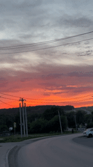Dramatic Red Sunset Witnessed Across Rural Tatarstan Communities