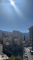 Clear morning panorama captured in Montenegro coastal town