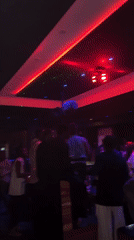 Nightclub gathering features dancing, live music, entertainment performance