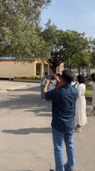 Early morning visitors document tourist experience at Ramoji Film City
