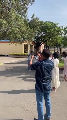 Early morning visitors document tourist experience at Ramoji Film City