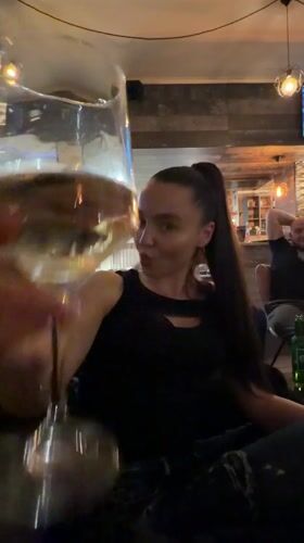 Young women enjoy evening drinks, selfies at Pernik bar