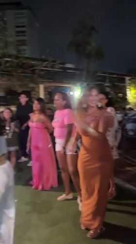 Outdoor concert draws dancing crowds in Porlamar Venezuela