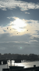 Coastal scenes with sun halo captured in East Suffolk