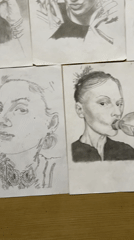 Artist's pencil portraits documented in Jos, Nigeria