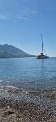 Beach relaxation captured across Montenegro coastal towns Monday morning