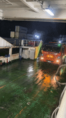 Evening ferry crossing documented in Davao City, Philippines