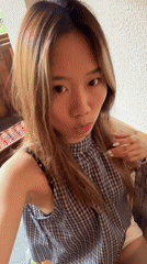 Woman poses for video in Liangjiang, China