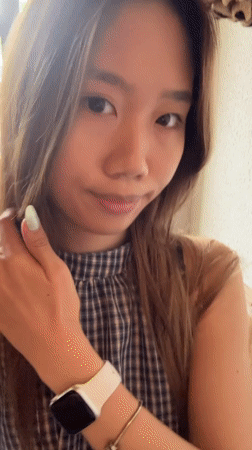 Woman poses for video in Liangjiang, China
