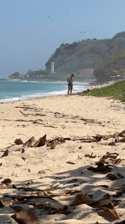 Beach morning and coastal roads in Kuta Selatan, Bali