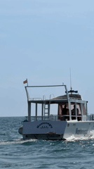 Boats cruising the Adriatic off Bar, Montenegro