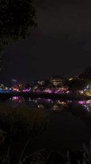 Evening light festival documented across Wulingyuan's tunnels and waterways