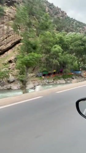 Scenic mountain drive recorded in Tazitount, Morocco