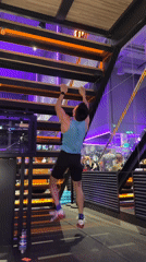 Man climbs stairs using arms only in Kazan