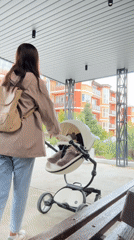 Woman with baby stroller spotted multiple times in Sochi