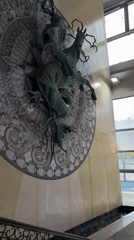 Shopping mall art installations documented in Yekaterinburg