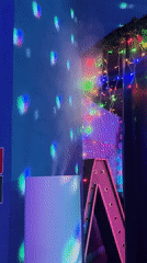 Vapor device creates light effects in festive Kazan venue