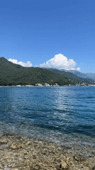 Sunny coastal day captured in Jošice, Montenegro waters